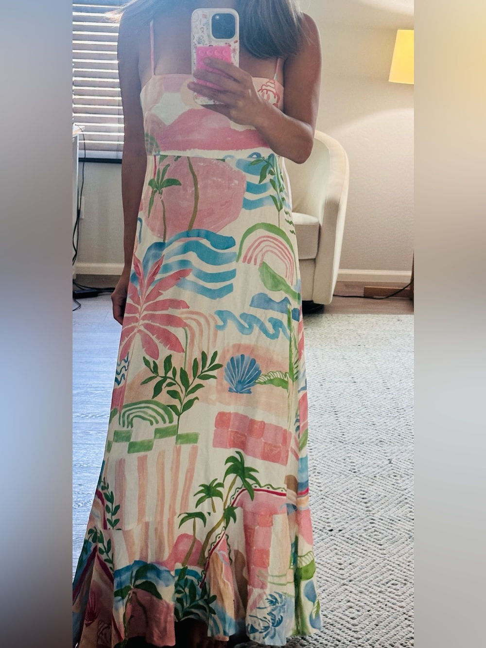 Paper Heart Coastal
Sleeveless Coastal Landscape
Print Maxi SZ S - Picture 4 of 4